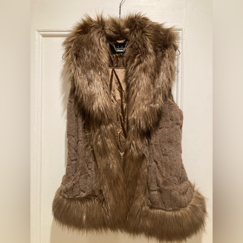 Faux Fur Brown Vest